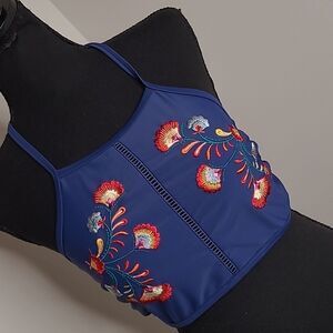 Time and Tru halter top, beautiful embroidery NWOT